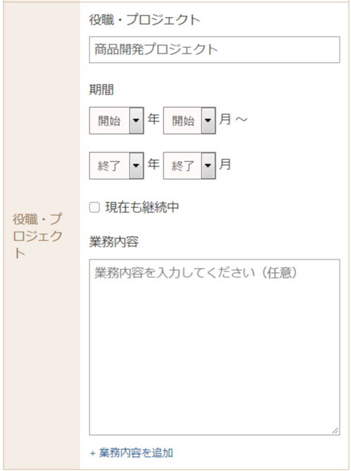 ビズリーチ登録 職務経歴2